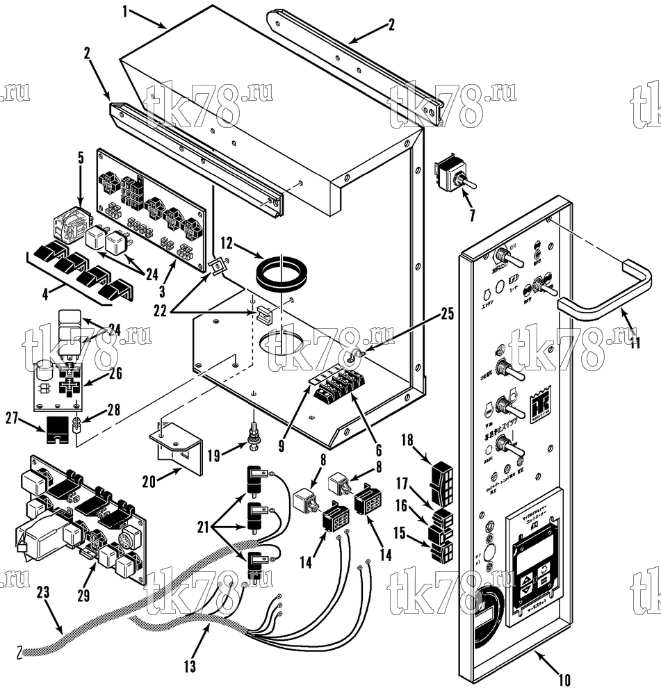 Каталог запчастей для Thermo King  CONTROL BOX ASSEMBLY (TG V JAPAN, 5/96 & After)