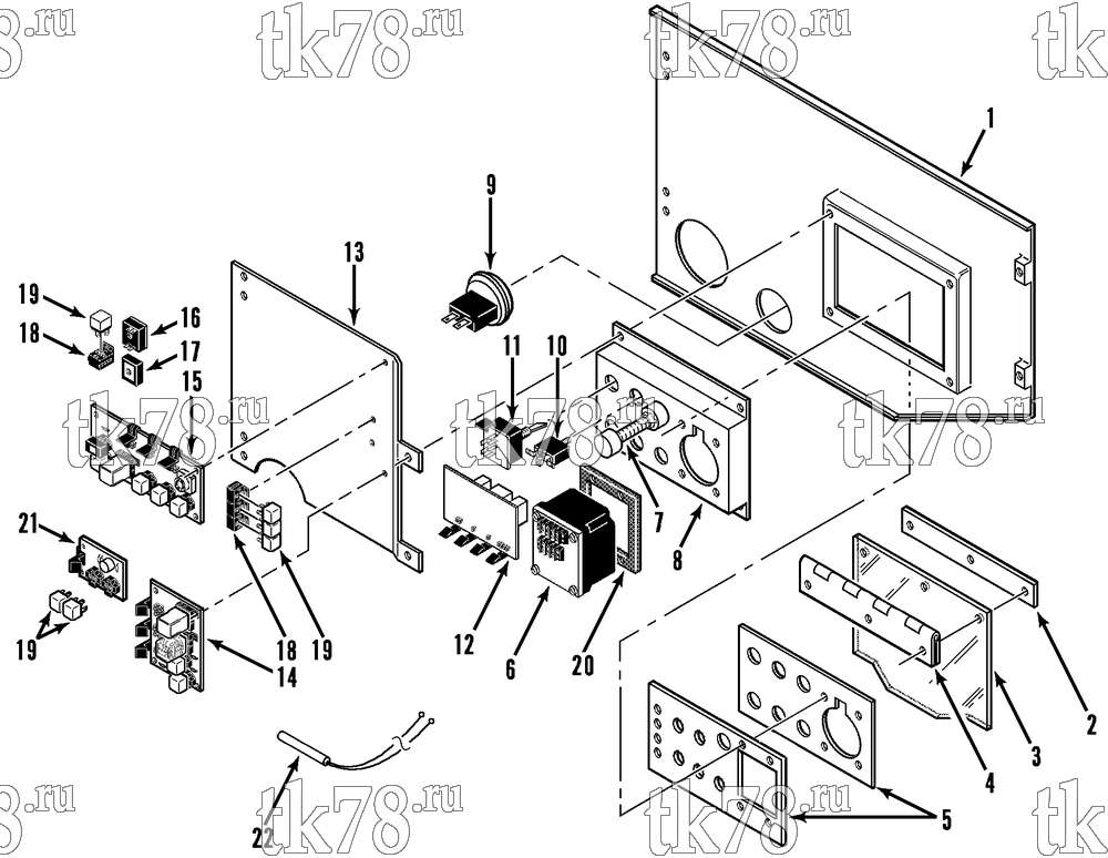 Каталог запчастей для Thermo King SDZ 30 & 50 EMEIA w/TK 2.49 Engine CONTROL BOX COVER