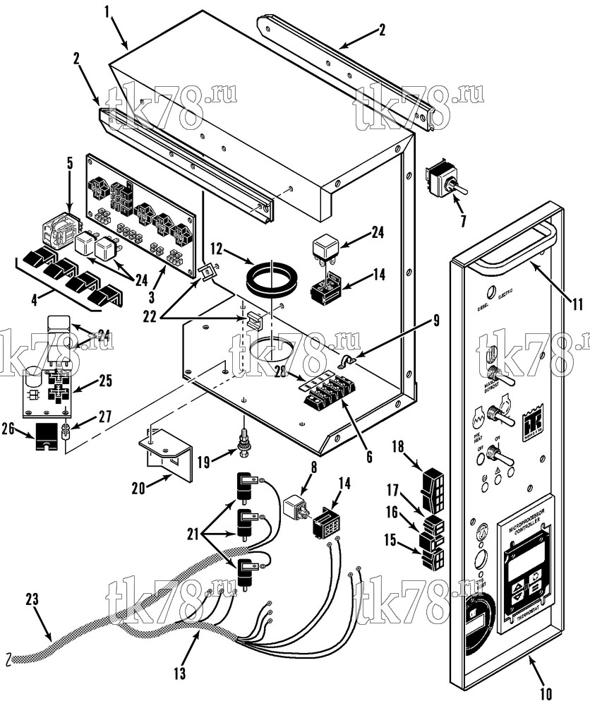 Каталог запчастей для Thermo King  CONTROL BOX ASSEMBLY (TG V EMEIA, 5/96 & After)