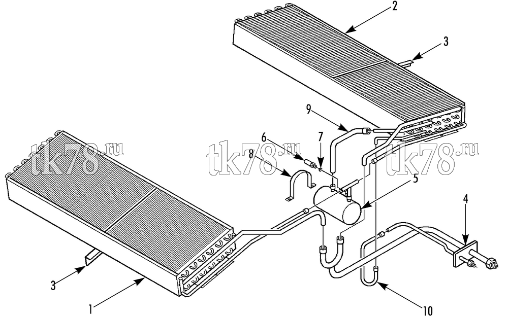Каталог запчастей для Thermo King RT-II Series REFRIGERATION CONDENSER (RT-II 1004 R134a)