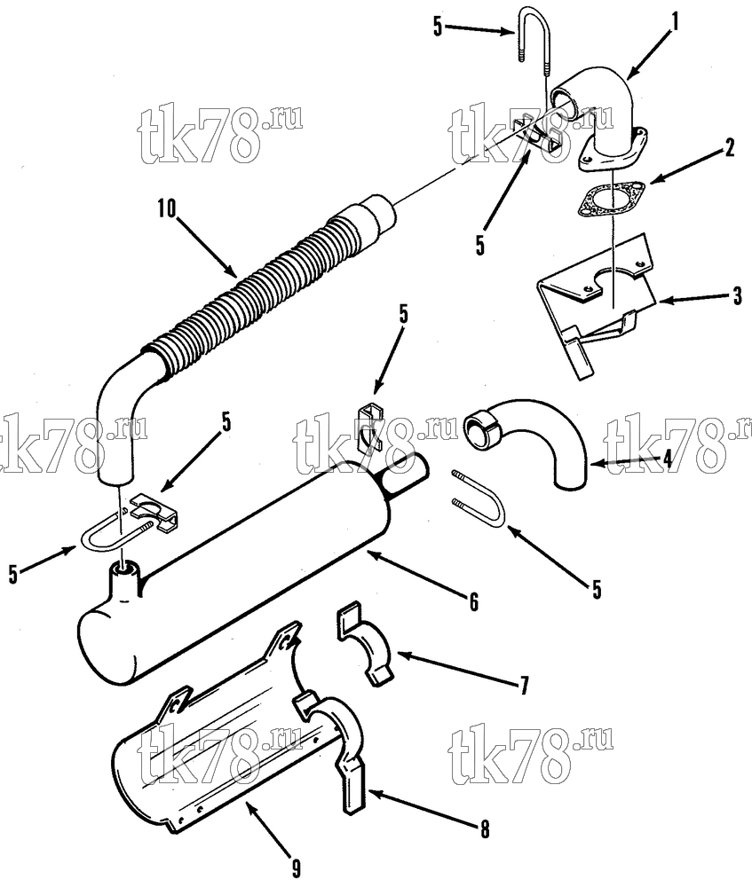 Каталог запчастей для Thermo King RT-II Series MUFFLER GROUP