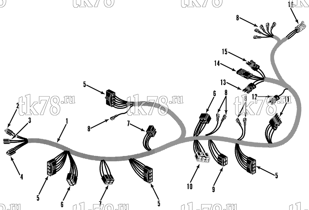 Каталог запчастей для Thermo King MD-II MAX w/3.74 Engine MAIN HARNESS ASSEMBLY
