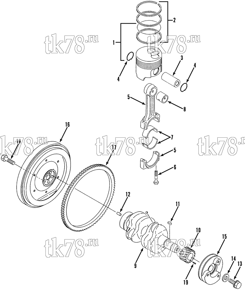 Каталог запчастей для Thermo King CD-II MAX & CD-II MAX EMEIA CRANKSHAFT & PISTON GROUP