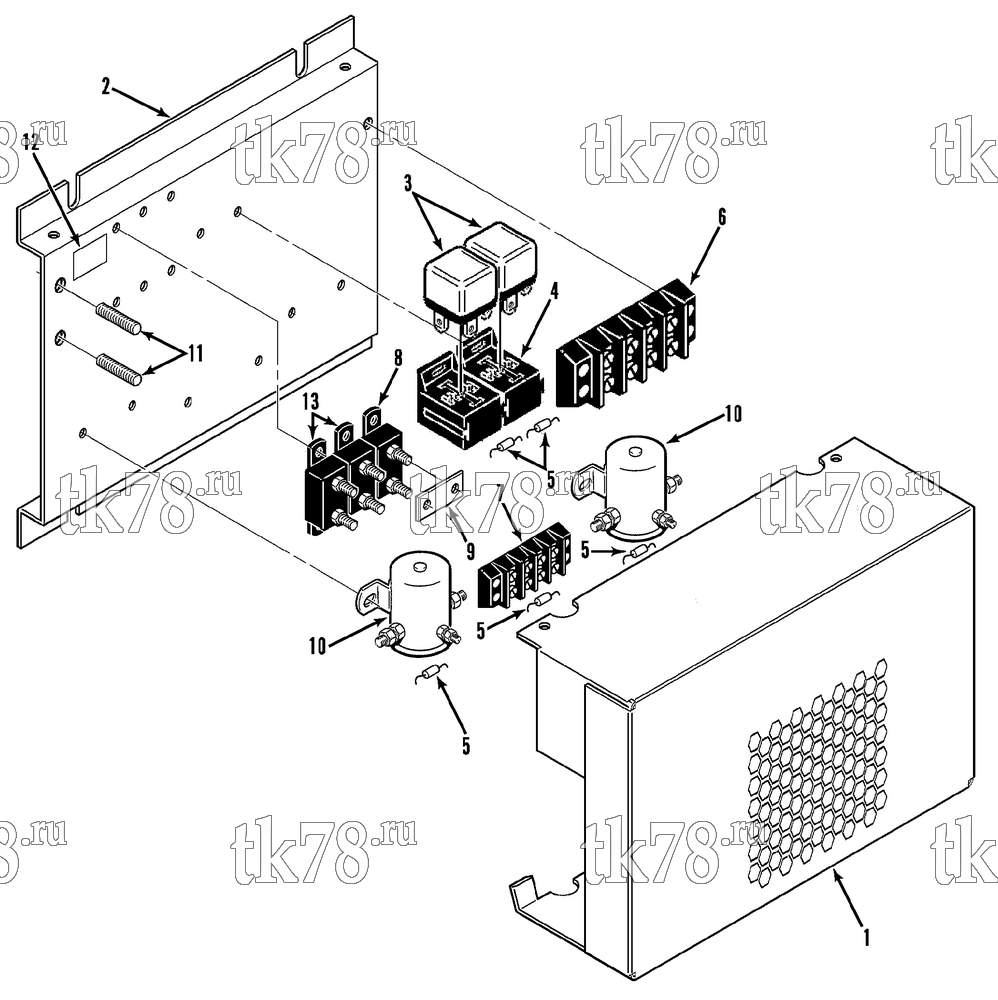 Каталог запчастей для Thermo King ShuttleAIRE Series Bus CONTROL PANEL (S-40 II, Before 2/97)