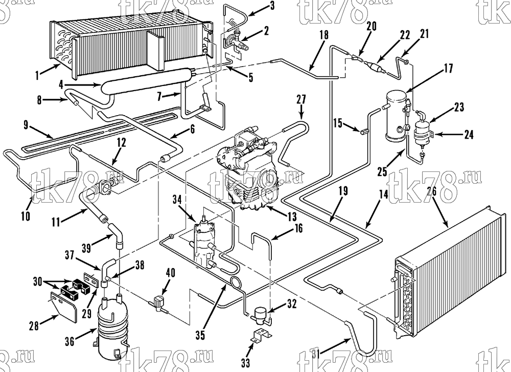 Каталог запчастей для Thermo King TD-II & TD-II MAX w/TK 3.95 Engine REFRIGERATION COMPONENTS