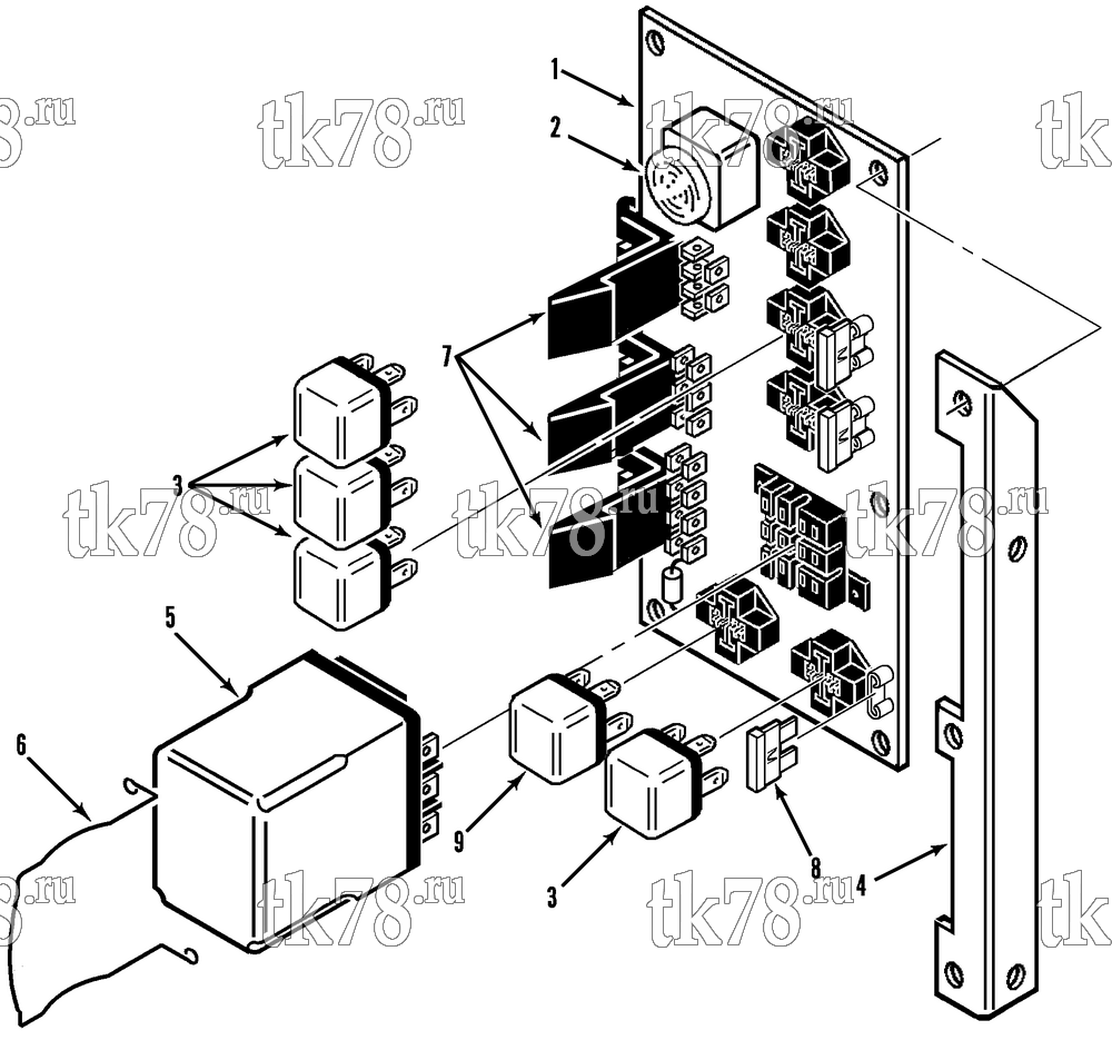 Каталог запчастей для Thermo King MD-II TCI, TCI EMEIA, TCI-Z EMEIA w/TK 3.74 Engine REMOTE BOX BOARD