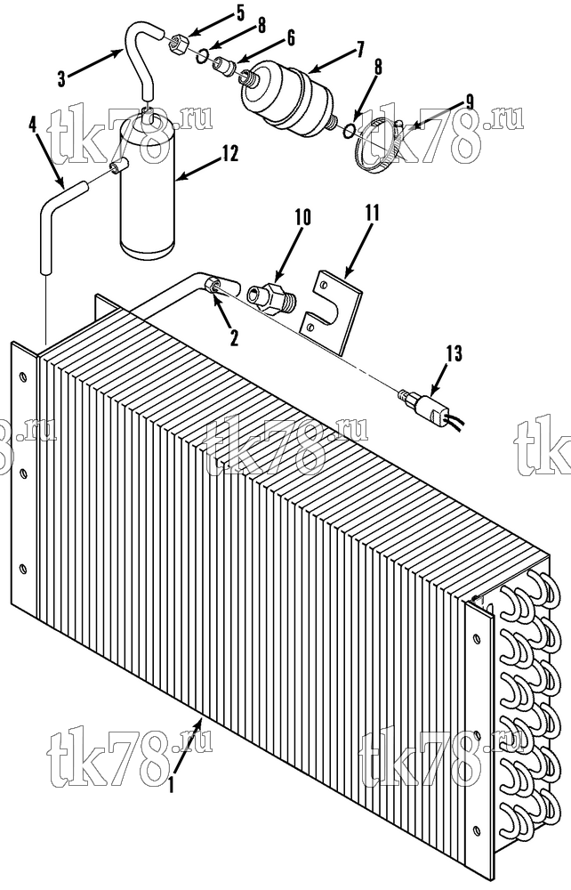 Каталог запчастей для Thermo King ShuttleAIRE Series Bus REFRIGERATION CONDENSER (S-20 II, S-30 II, S-40 II)