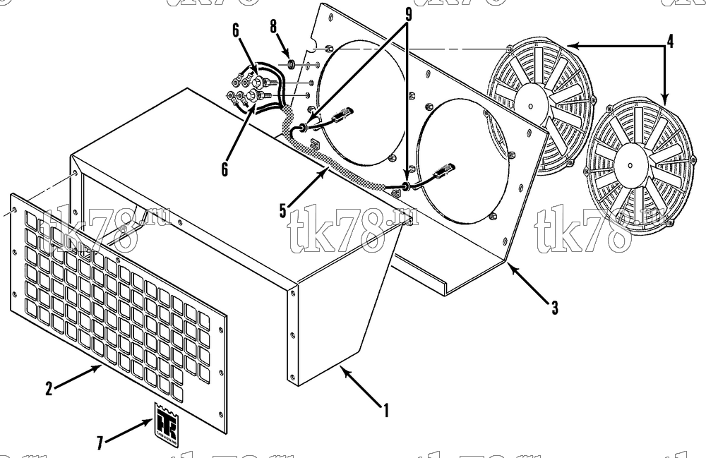 Каталог запчастей для Thermo King  CONDENSER FRAME & FANS (S-20 II)