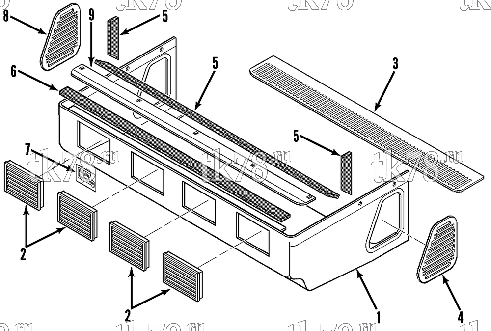 Каталог запчастей для Thermo King  EVAPORATOR COVER (S-30 II)