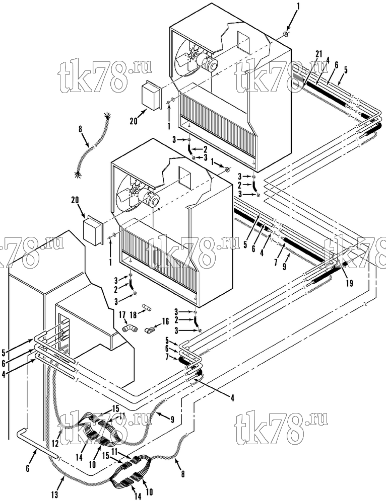 Каталог запчастей для Thermo King Super-II Multi-Temp w/se 2.2 Engine INSTALLATION GROUP (EW-2)