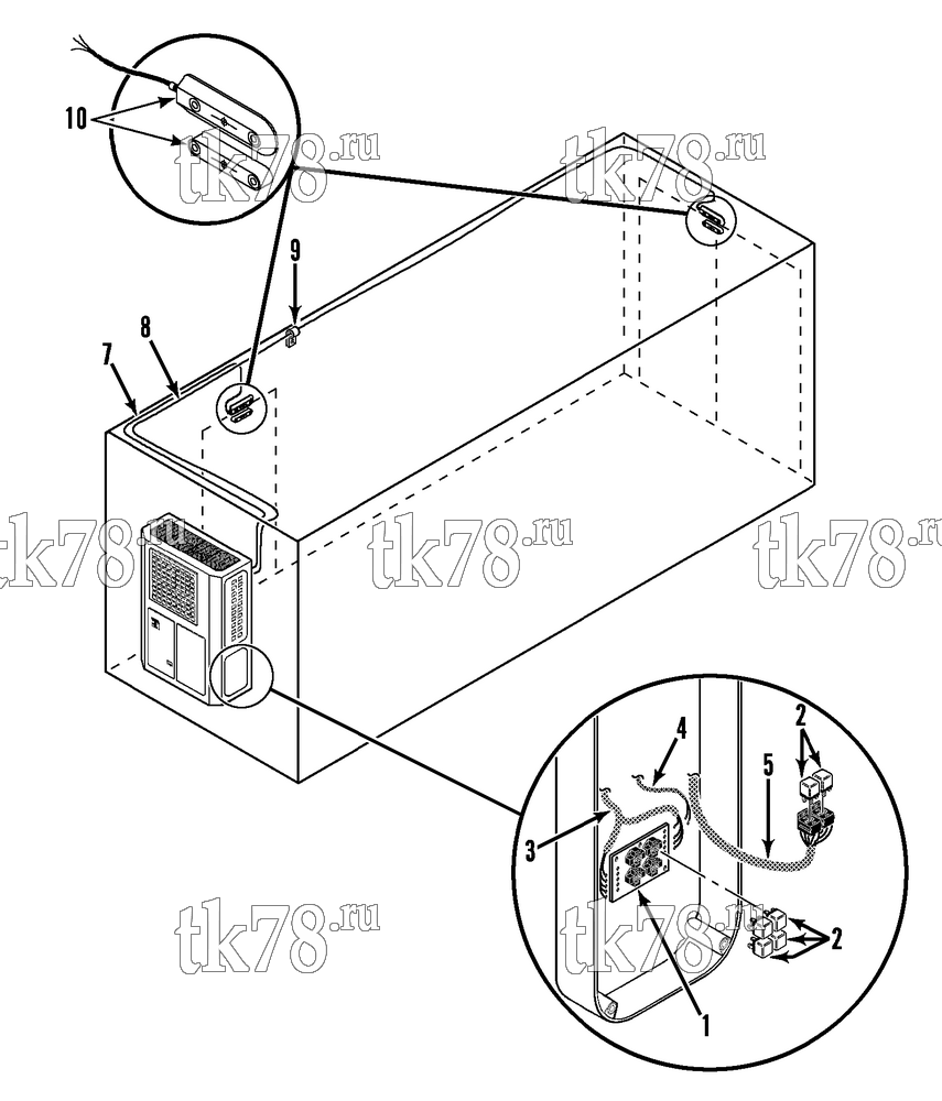 Каталог запчастей для Thermo King  EXTENDED REAR CONTROL (OPTIONAL)
