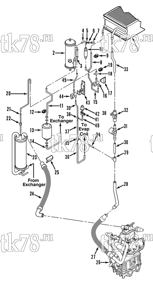 Каталог запчастей для Thermo King  REFRIGERATION - CONDENSER (TCI, 1/96 & After)