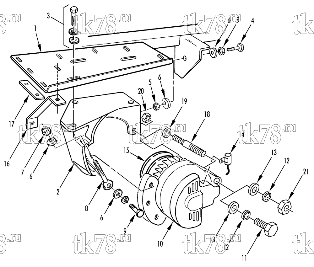 Каталог запчастей для Thermo King RD-II TCI-Z EMEIA w/TK 3.95 Engine ALTERNATOR GROUP