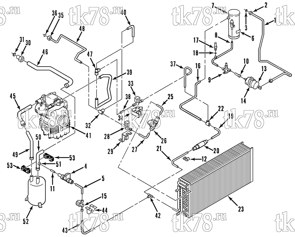 Каталог запчастей для Thermo King RD-II TCI-Z EMEIA w/TK 3.95 Engine REFRIGERATION - CONDENSER