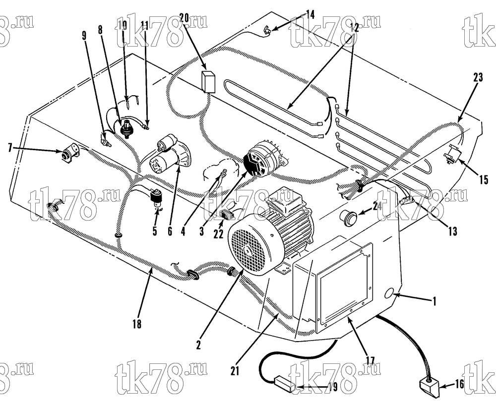 Каталог запчастей для Thermo King MD-II MAX w/3.74 Engine ELECTRICAL COMPONENTS