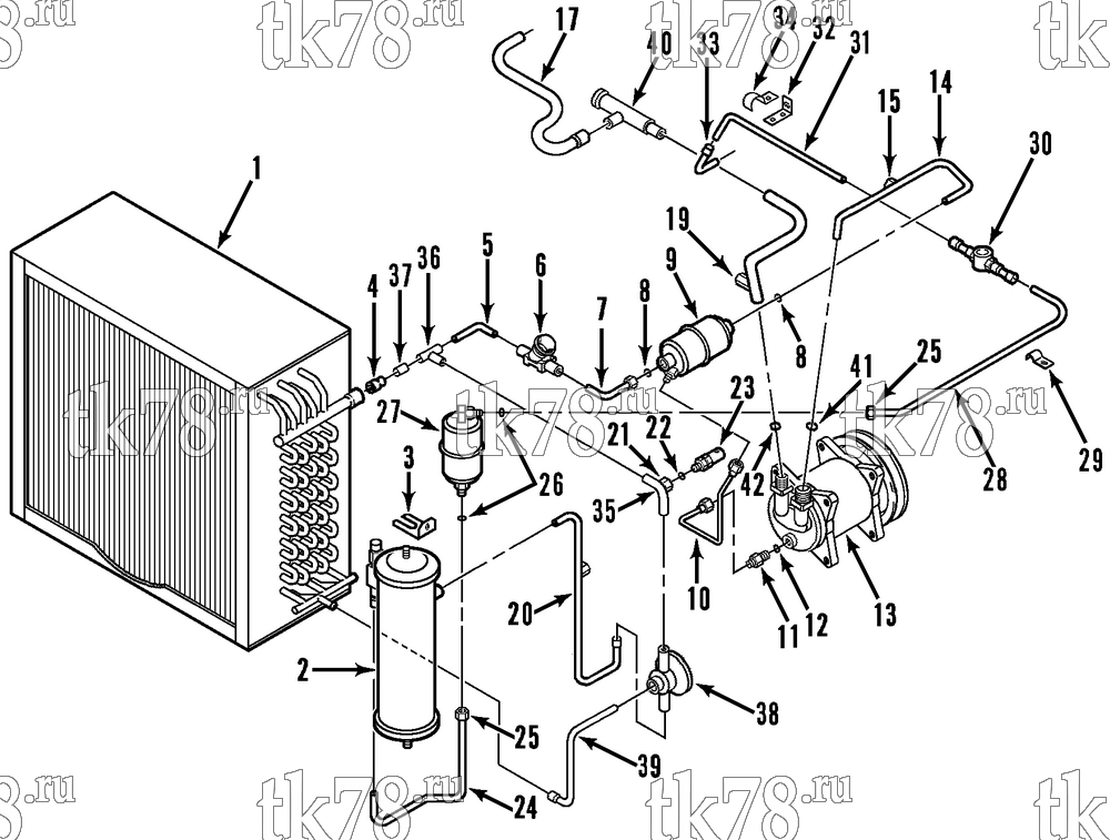 Каталог запчастей для Thermo King  REFRIGERATION - CONDENSER (MAX w/ ZEXEL)
