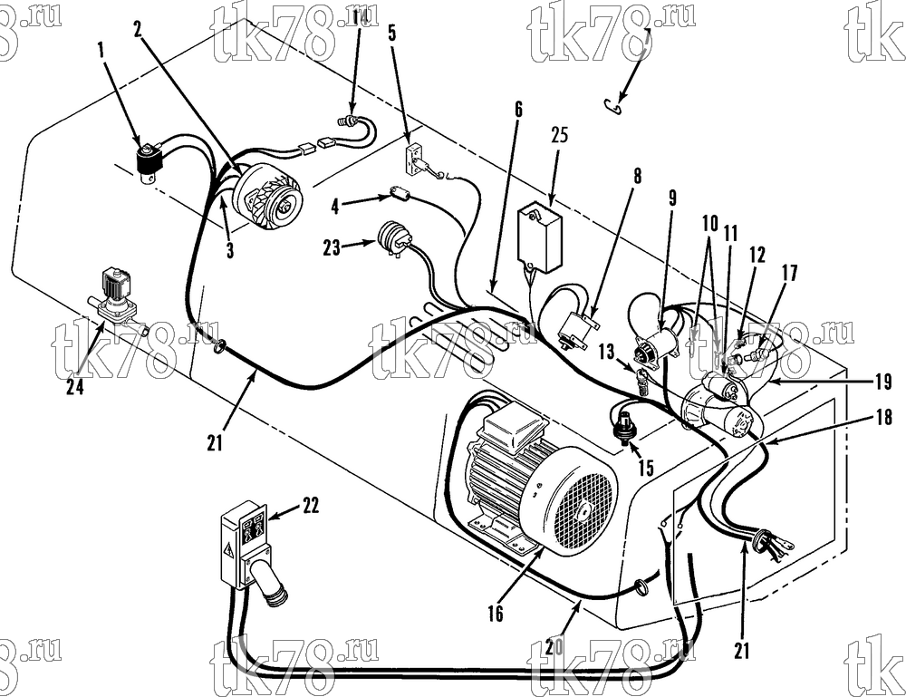 Каталог запчастей для Thermo King SDZ 30 & 50 EMEIA w/TK 2.49 Engine ELECTRICAL COMPONENTS