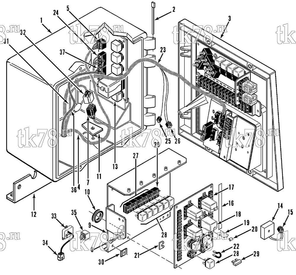 Каталог запчастей для Thermo King RD-II TCI-Z EMEIA w/TK 3.95 Engine CONTROL BOX ASSEMBLY