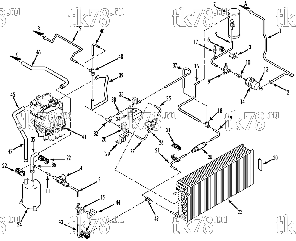 Каталог запчастей для Thermo King  REFRIGERATION - CONDENSER