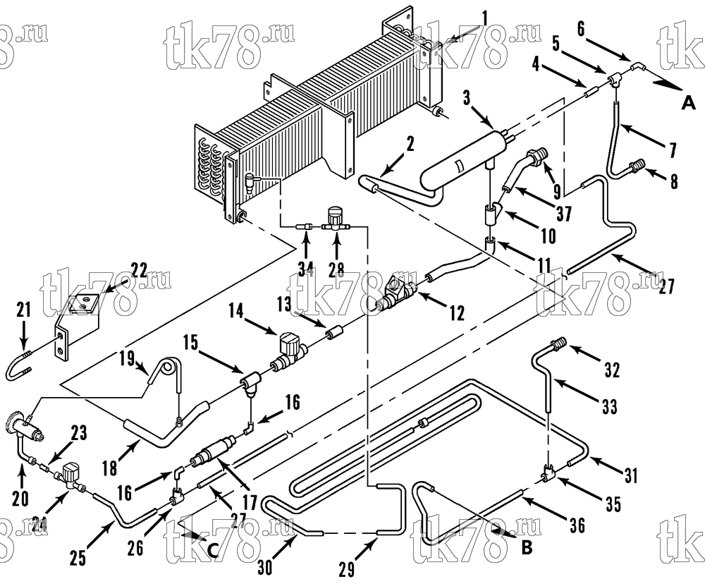 Каталог запчастей для Thermo King  REFRIGERATION - EVAPORATOR