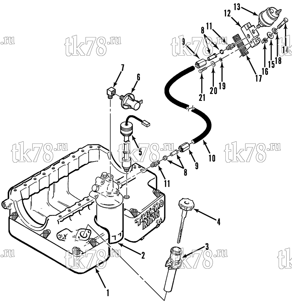 Каталог запчастей для Thermo King SB-III SR MP IV+ TG VI & Rail w/se 2.2 Engine OIL BASE GROUP (se 2.2 ENGINE)