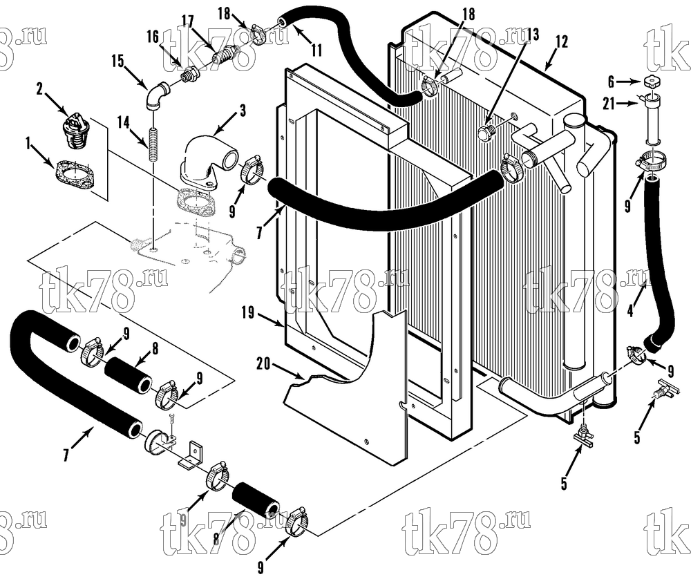 Каталог запчастей для Thermo King  COOLANT GROUP