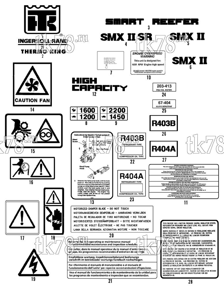 Каталог запчастей для Thermo King  NAMEPLATES