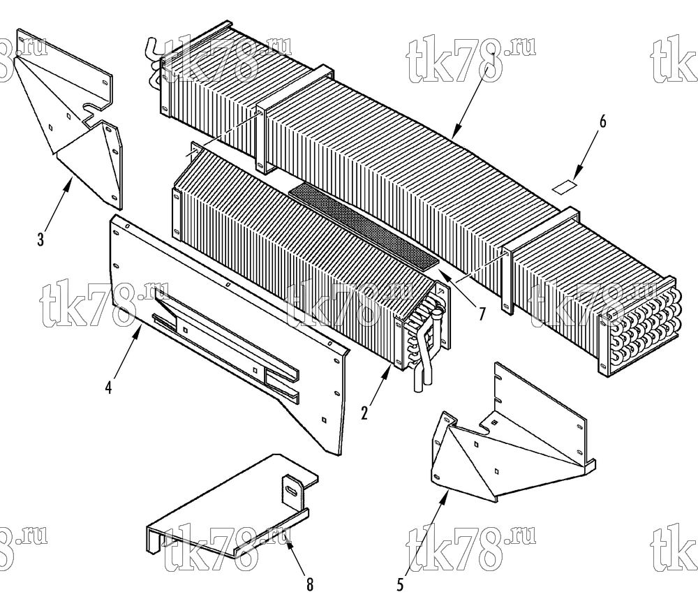 Каталог запчастей для Thermo King SL-400 CONDENSER COIL & PANELS
