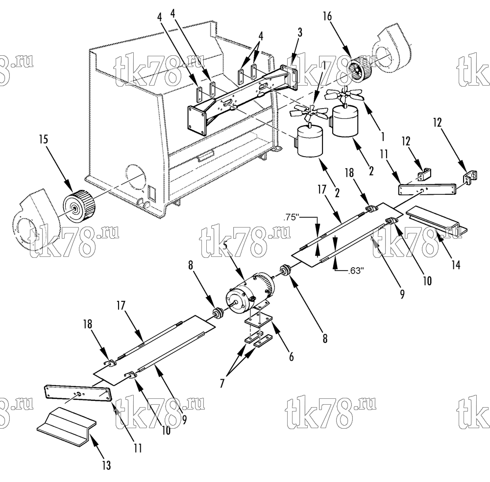Каталог запчастей для Thermo King  MOTORS & FANS (M31, M34, M37)