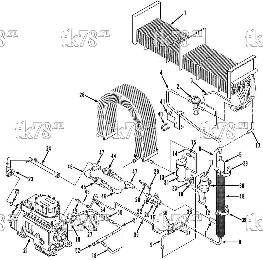 Каталог запчастей для Thermo King  REFRIGERATION COMPONENTS