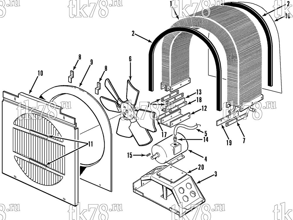 Каталог запчастей для Thermo King  CONDENSER COIL & MOTOR GROUP