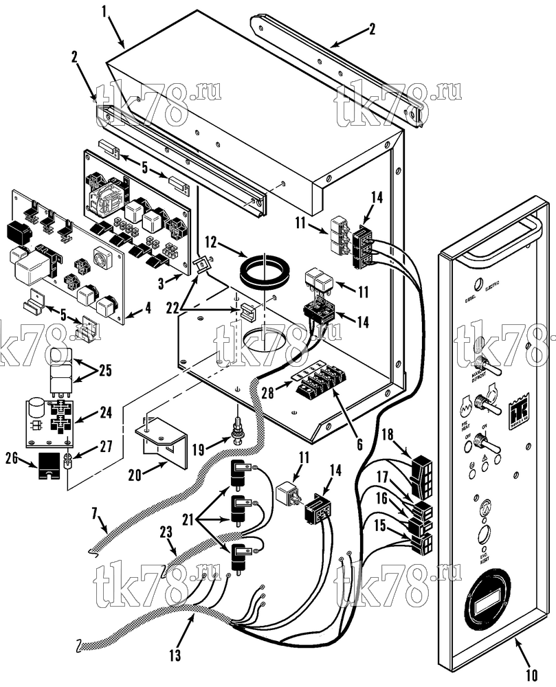 Каталог запчастей для Thermo King  CONTROL BOX ASSEMBLY (WATLOW w/ TG V EMEIA, 5/96 & After)