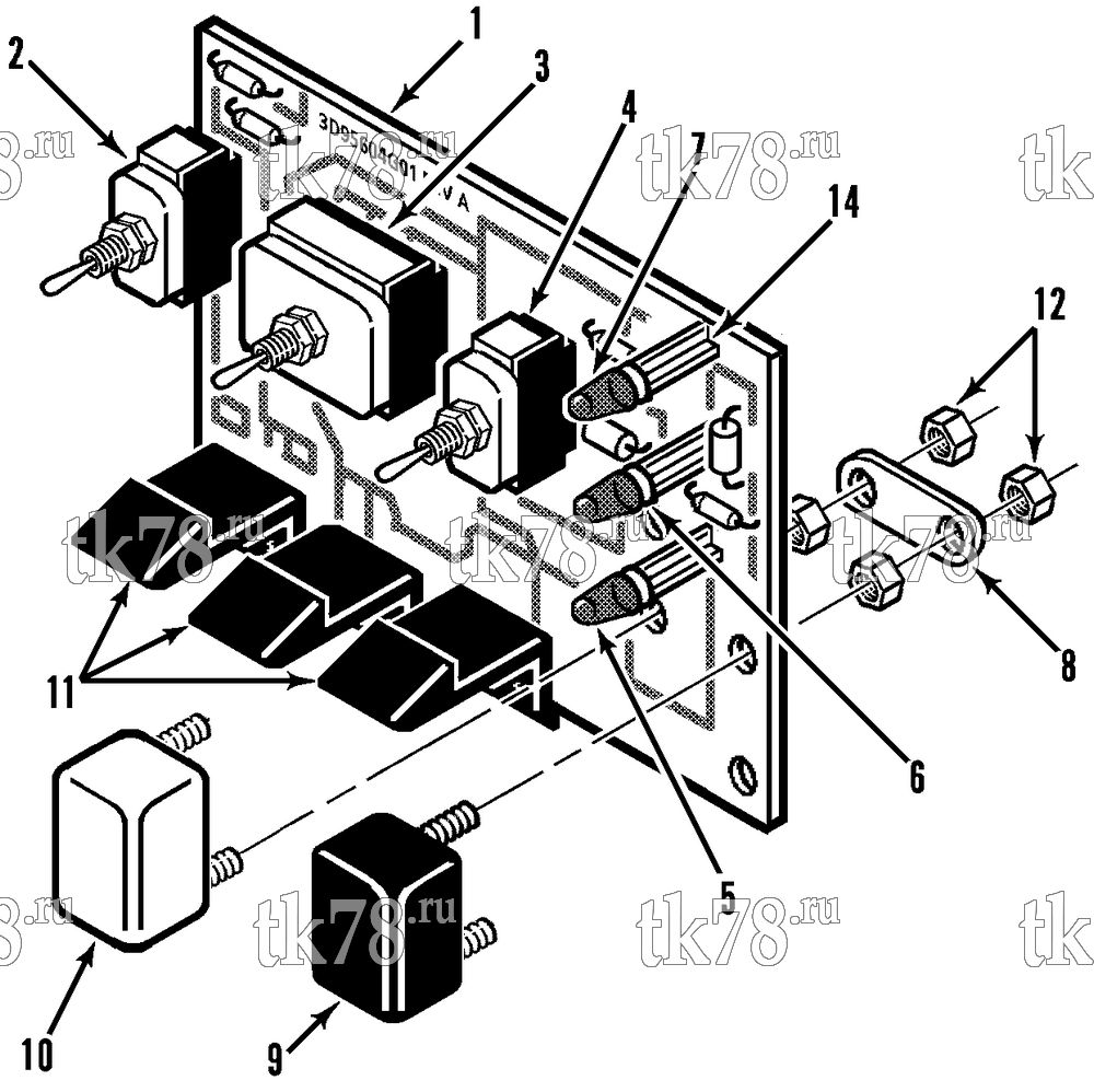 Каталог запчастей для Thermo King  SWITCH BOARD ASSEMBLY