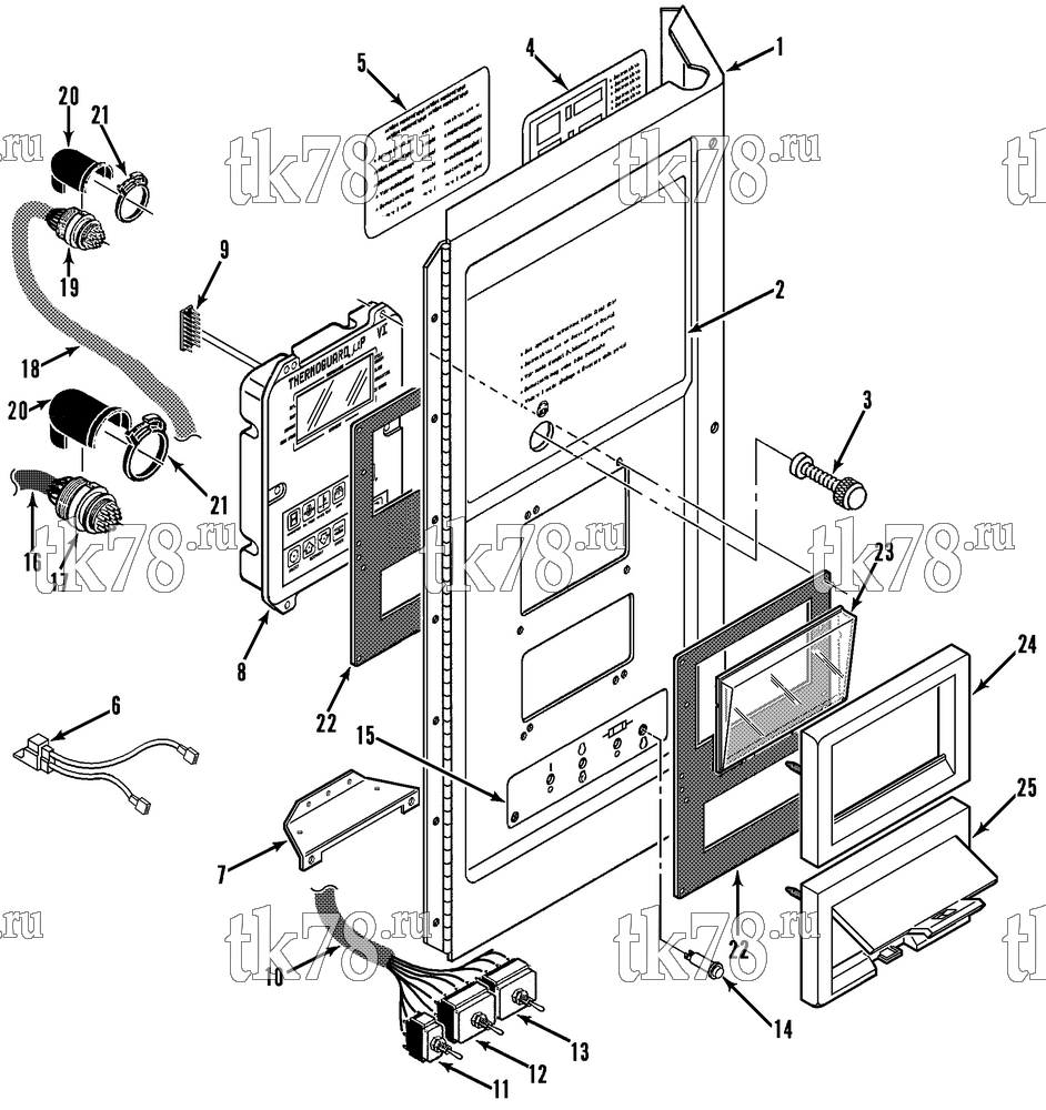 Каталог запчастей для Thermo King  CONTROL BOX COVER ASSEMBLY (TG VI)