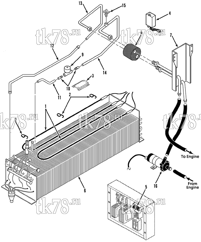 Каталог запчастей для Thermo King CB & CB MAX EMEIA HEATER GROUP - WALLMOUNT EVAPORATOR