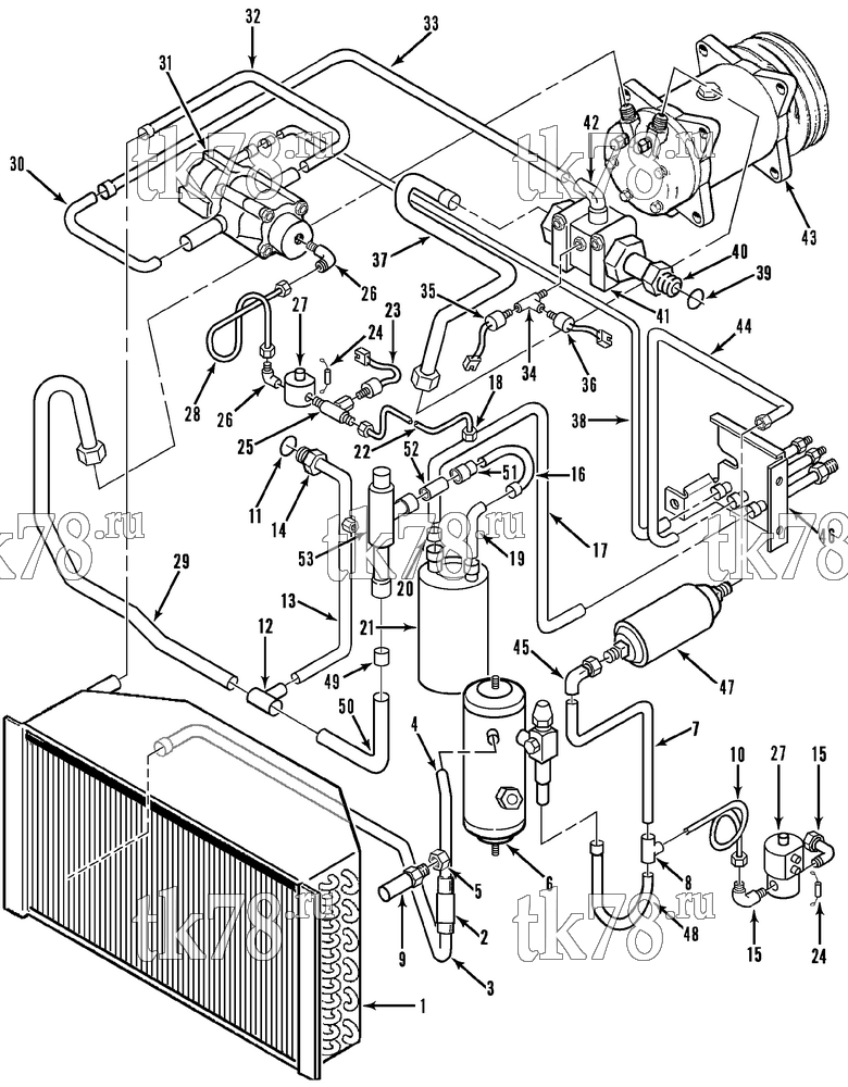 Каталог запчастей для Thermo King  REFRIGERATION - CONDENSER (20s, 2 PIECE UNIT)