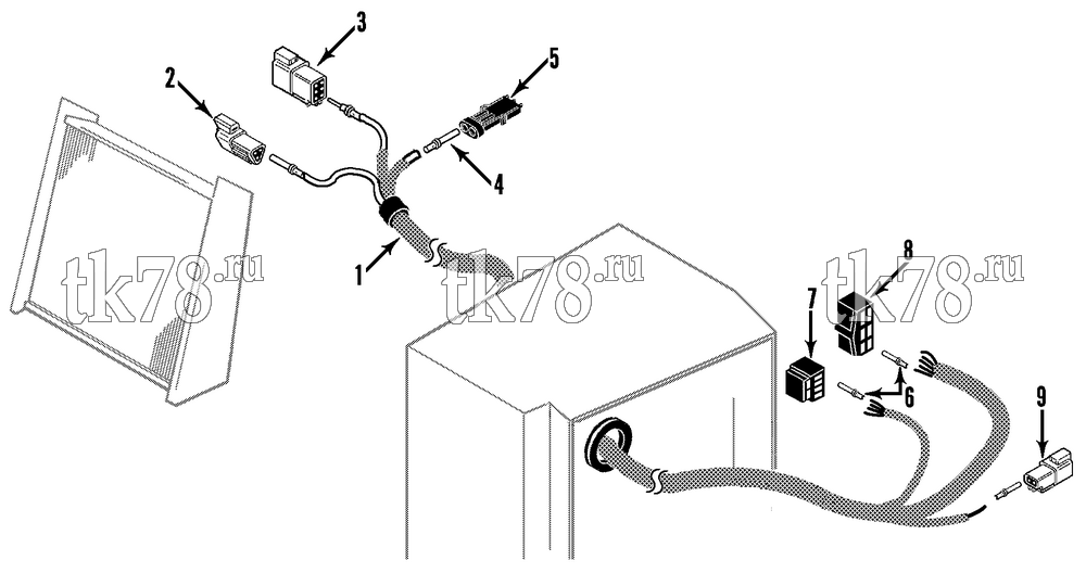 Каталог запчастей для Thermo King SPECTRUM SB TCI EVAPORATOR HARNESS (ZONE 2)