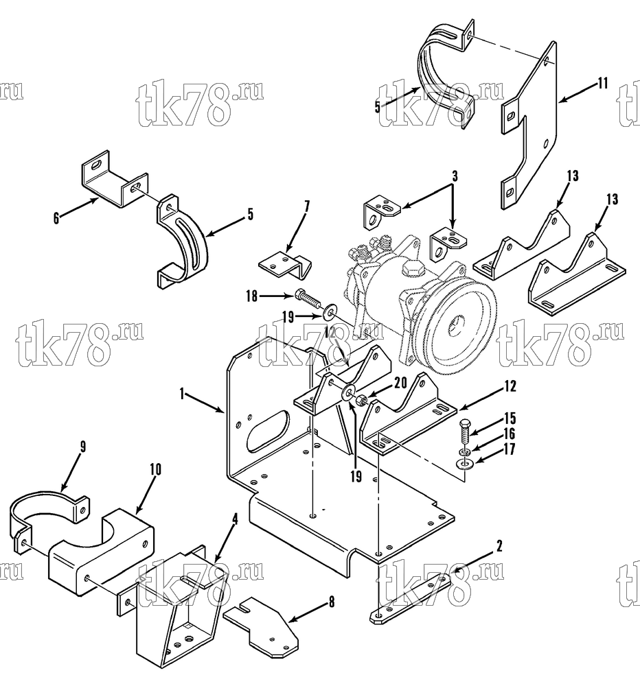 Каталог запчастей для Thermo King CD MAX & CD MAX EMEIA REFRIGERATION COMPONENTS - BRACKETS