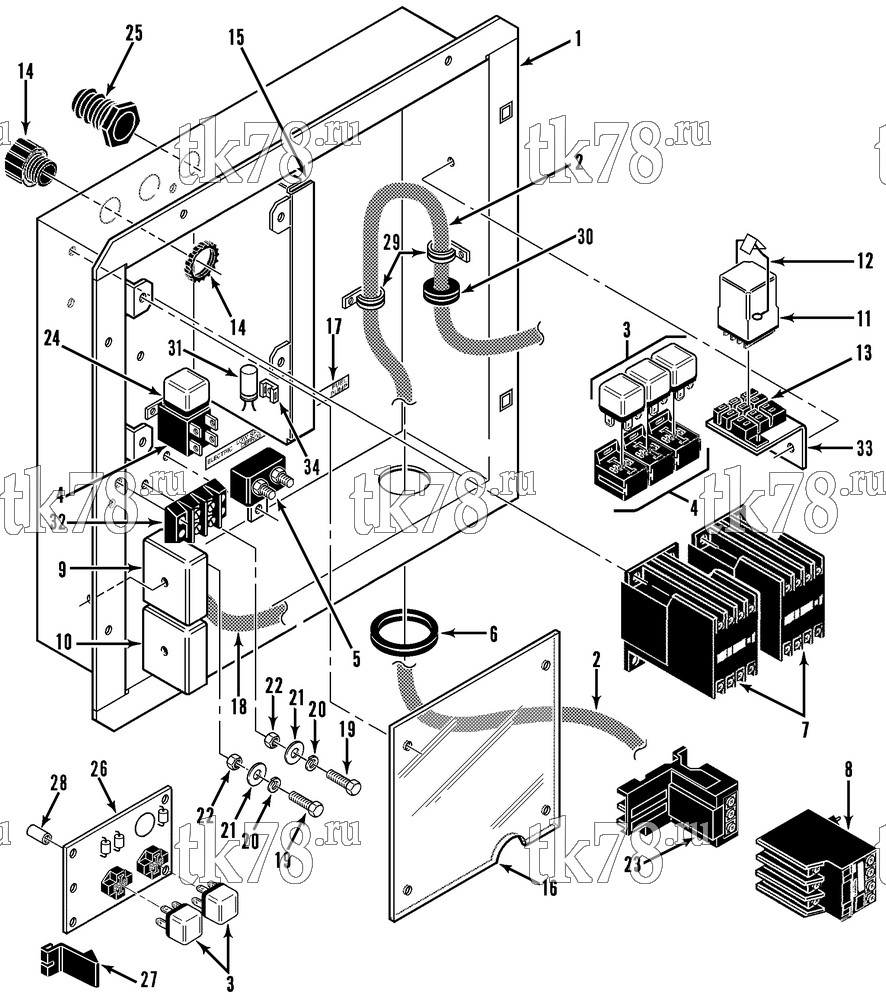 Каталог запчастей для Thermo King CD-II MAX & CD-II MAX EMEIA CONTROL BOX ASSEMBLY (1 PHASE)