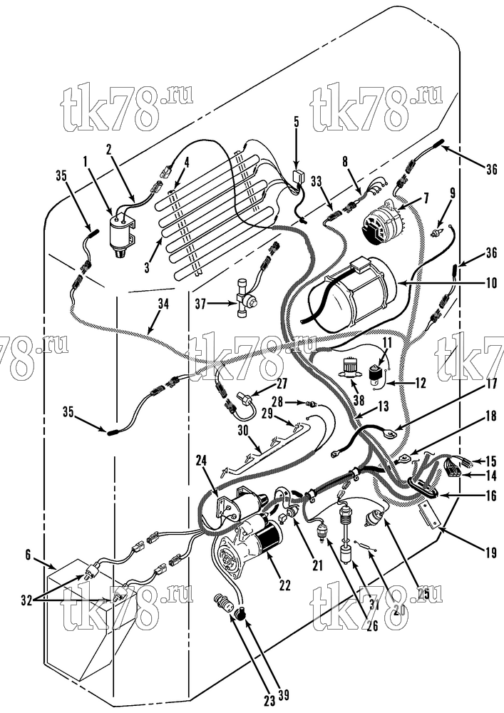 Каталог запчастей для Thermo King SB-III SR MP IV+ TG VI & Rail w/se 2.2 Engine ELECTRICAL COMPONENTS (50s)