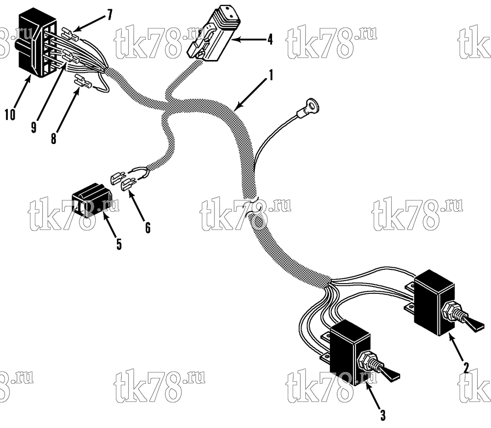 Каталог запчастей для Thermo King  HARNESS - HOST/ZONE 1 SWITCH