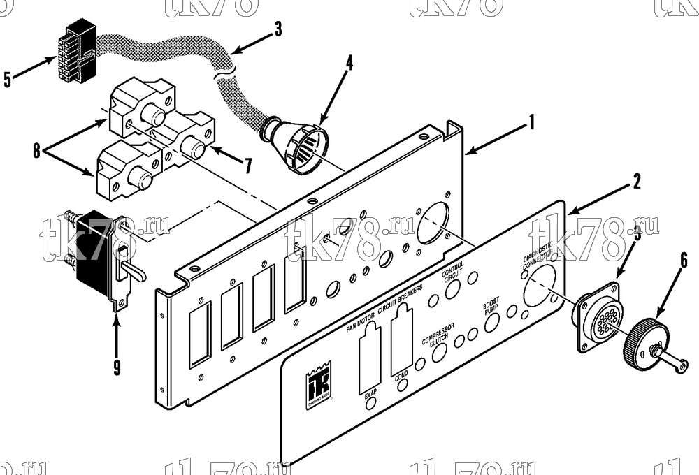 Каталог запчастей для Thermo King AT10-M3B CIRCUIT BREAKER PANEL