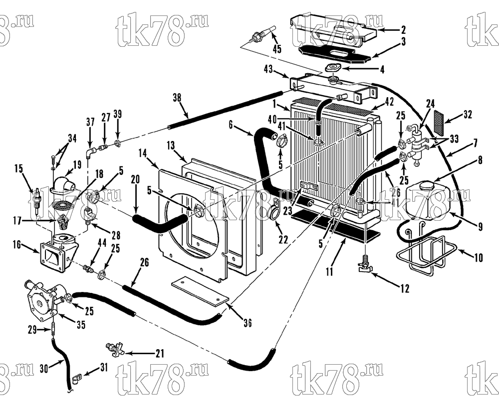 Каталог запчастей для Thermo King CGCM ENGINE COOLING SYSTEM (CGCM & SGCM)