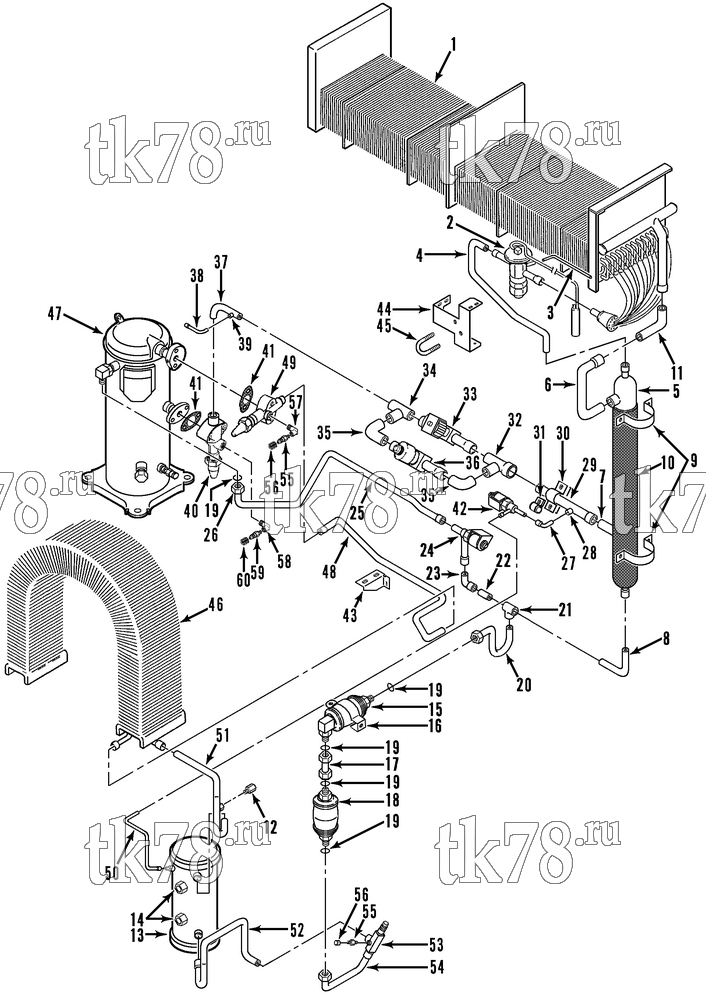 Каталог запчастей для Thermo King  REFRIGERATION COMPONENTS