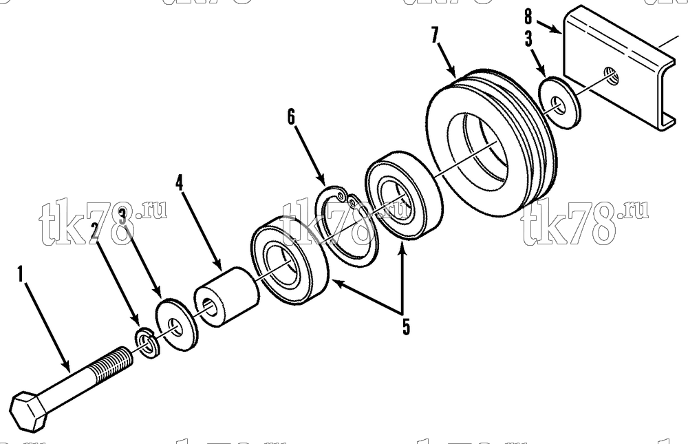 Каталог запчастей для Thermo King  IDLER PULLEY - COMPRESSOR DRIVE (R134a)