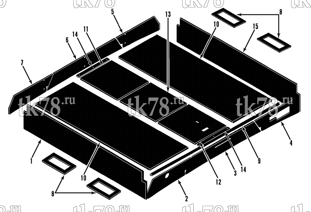 Каталог запчастей для Thermo King AT10-M3B INSULATION - EVAPORATOR