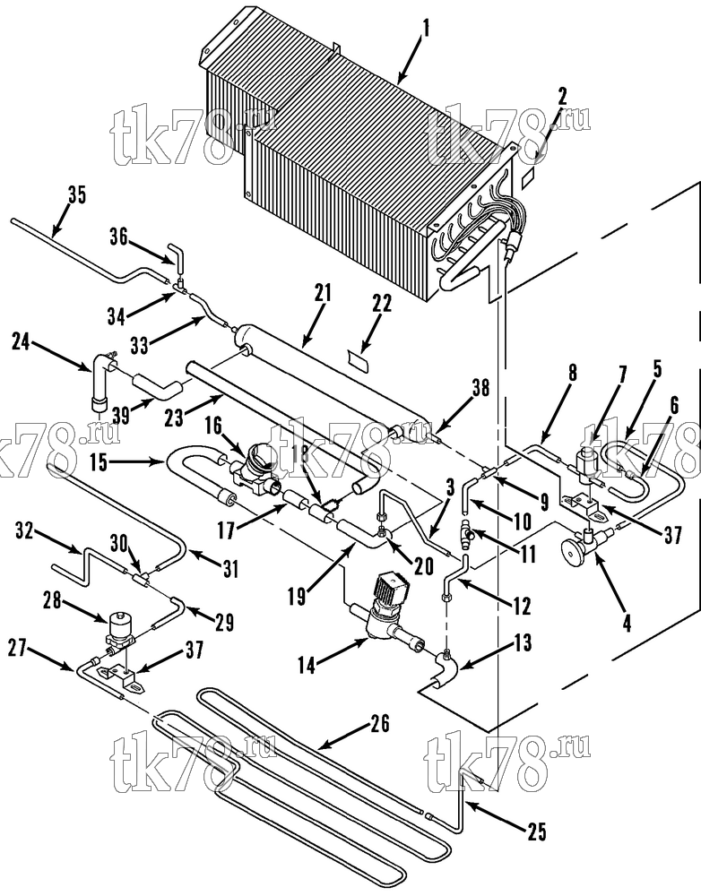 Каталог запчастей для Thermo King SMX-II 50 SR TCI REFRIGERATION COMPONENTS - EVAPORATOR