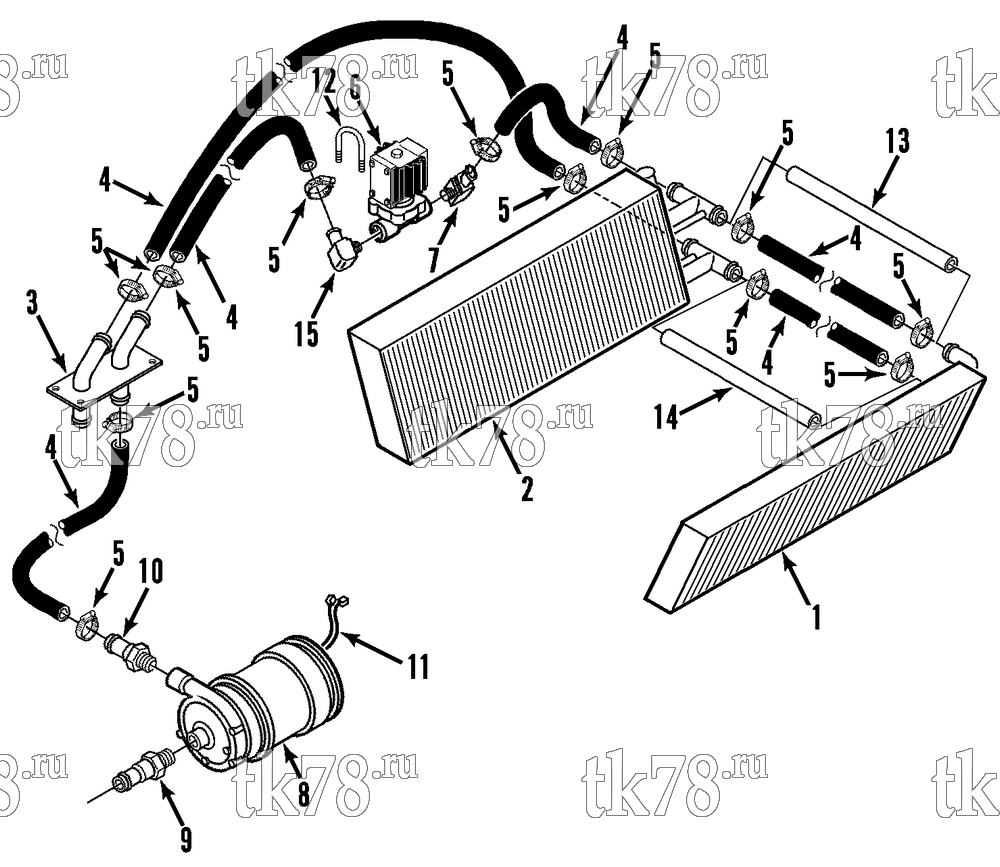 Каталог запчастей для Thermo King SRT-II 1000 & 1004 SRT-III 1000 & 1004 EVAPORATOR HEATING COMPONENTS