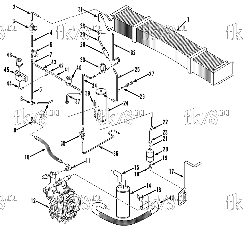 Каталог запчастей для Thermo King SMX-II 50 SR TCI REFRIGERATION COMPONENTS - CONDENSER