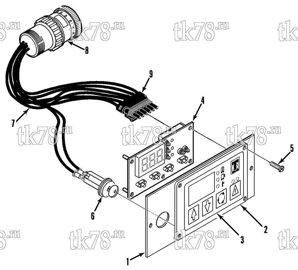 Каталог запчастей для Thermo King  DISPLAY PANEL - KEYED (040801)